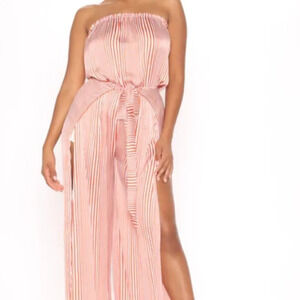 Fashion Nova Strapless Pant  Jumpsuit